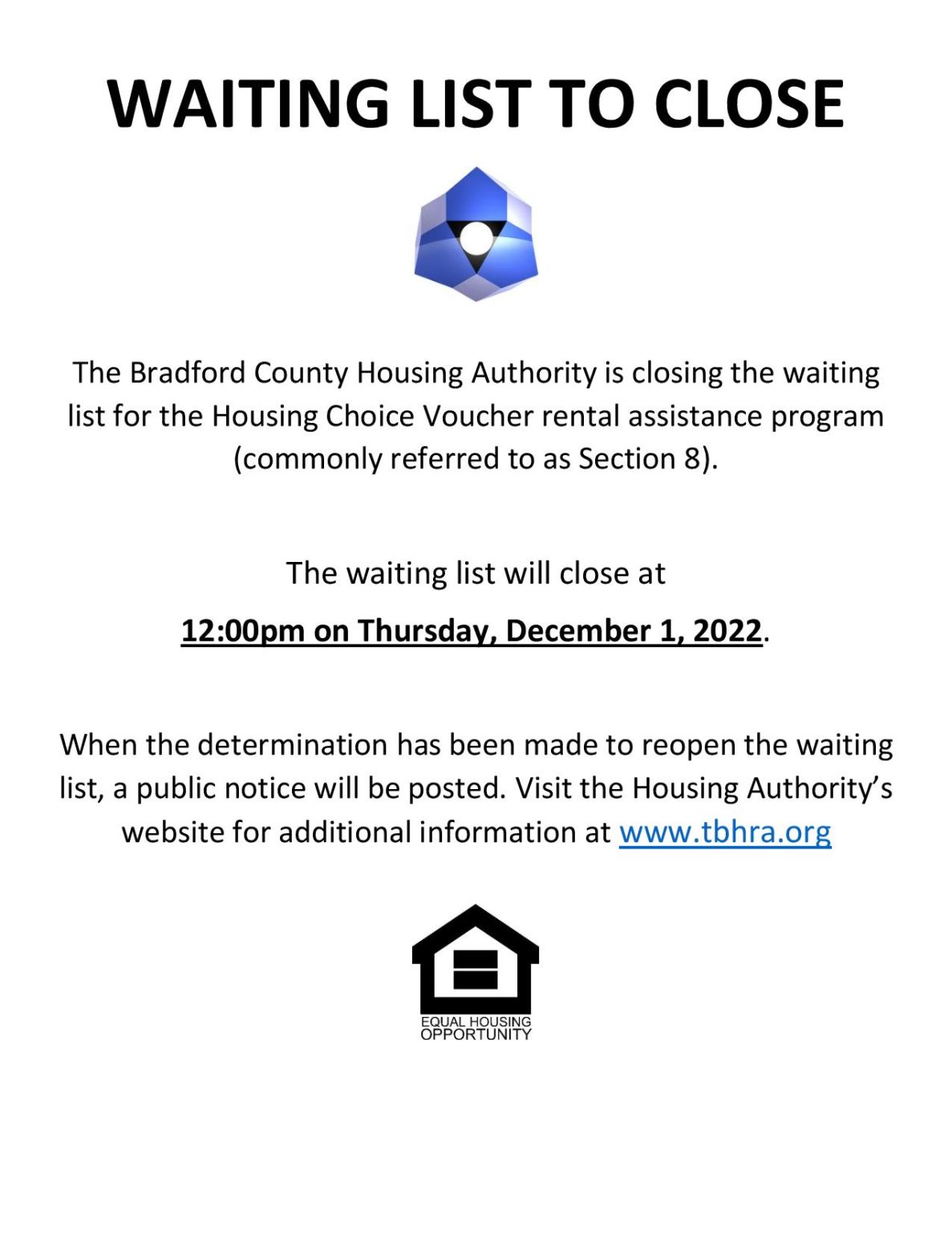 housing-choice-voucher-waiting-list-to-close-tioga-bradford-housing